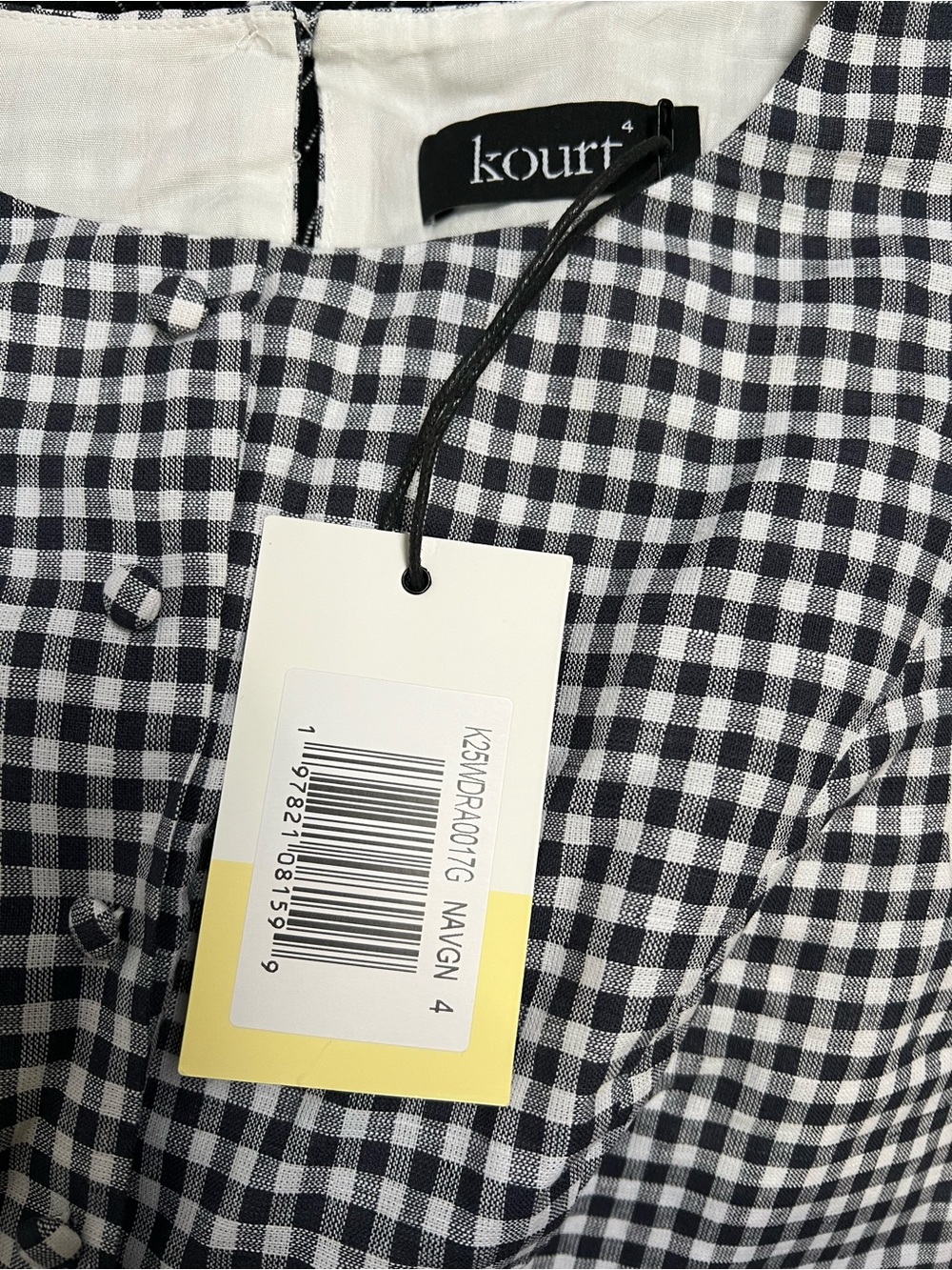 Black & White Gingham Sleeveless Mini Dress - Picture 6 of 6